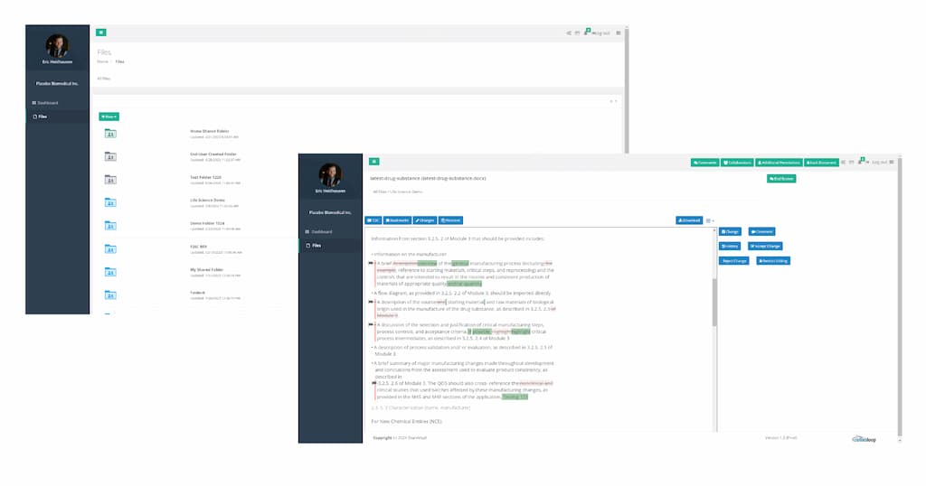 Document editing virtual data room