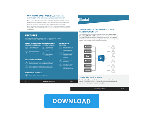 ShareVault datasheet connector Box