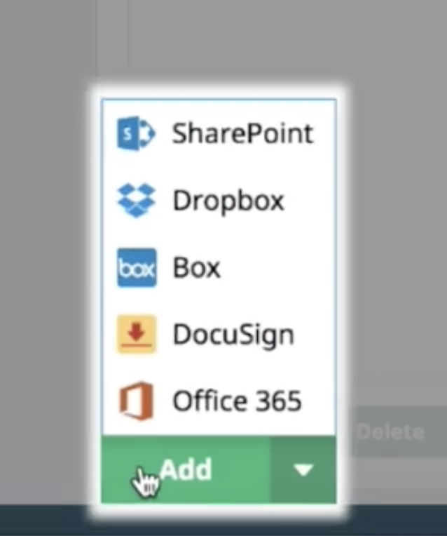 Secure Integration with DocuSign, Box, DropBox, Microsoft 365, SharePoint