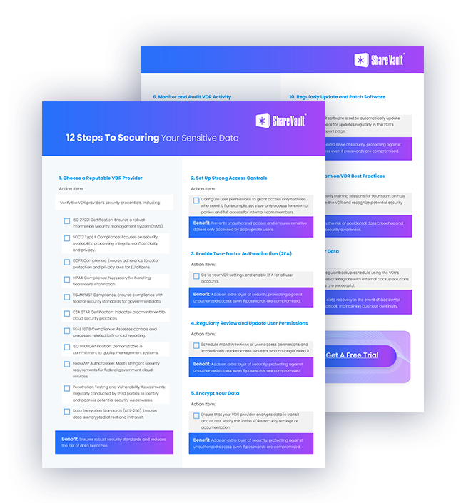 Checklist | 12 Steps to Securing Your Sensitive Data Download your checklist today!